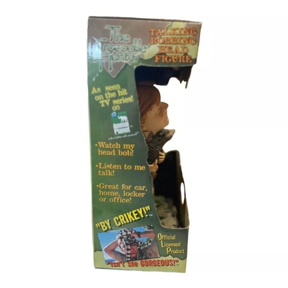 VTG Steve Irwin Crocodile Hunter Talking Bobblehead & Snake Rescue NIB - Picture 7 of 8